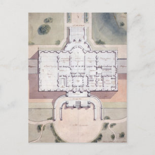Carte Postale Le plan du président de la Maison-Blanche, Washing