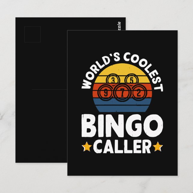 Carte Postale Le plus cool des animateurs de bingo (Devant / Derrière)