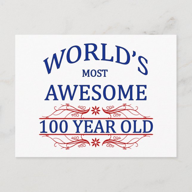 Carte Postale Le plus génial des 100 ans du monde (Devant)
