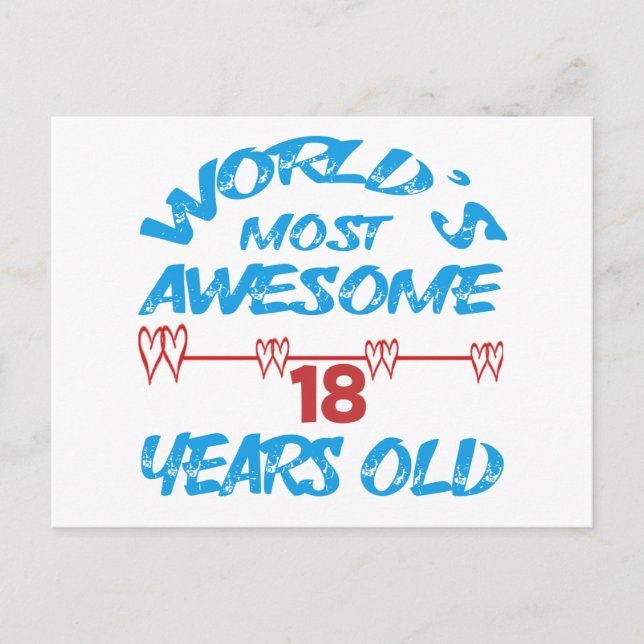 Carte Postale Le plus génial des 18 ans du monde (Devant)