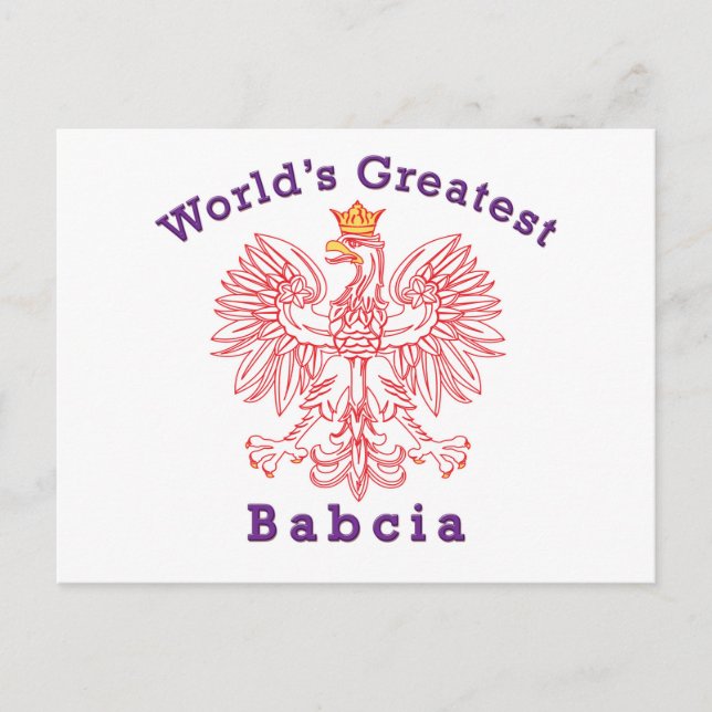 Carte Postale Le plus grand aigle de Babcia du monde (Devant)
