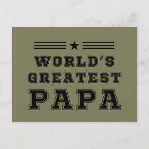 Carte Postale Le plus grand cadeau de Fête des pères Papa Happy