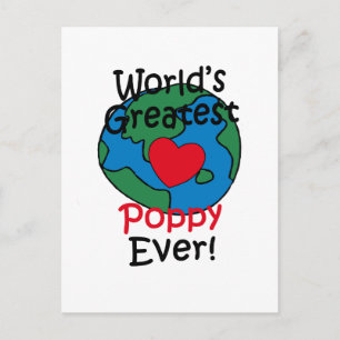 Carte Postale Le plus grand cœur de coquelicot du monde