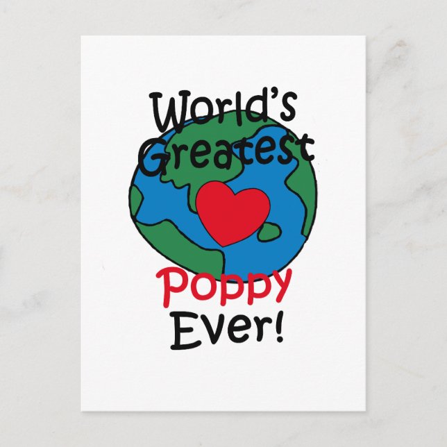 Carte Postale Le plus grand cœur de coquelicot du monde (Devant)