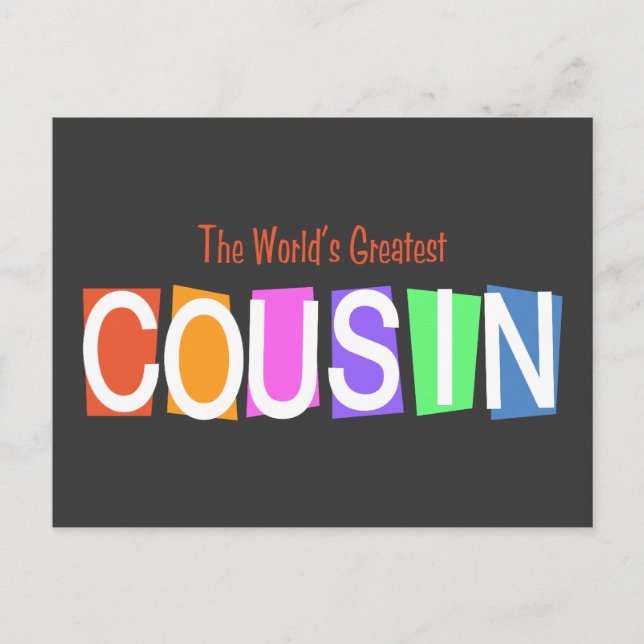 Carte Postale Le plus grand cousin du monde rétro (Devant)
