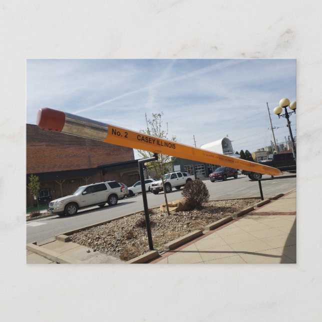 Carte Postale Le plus grand crayon du monde, Casey, Illinois (Devant)
