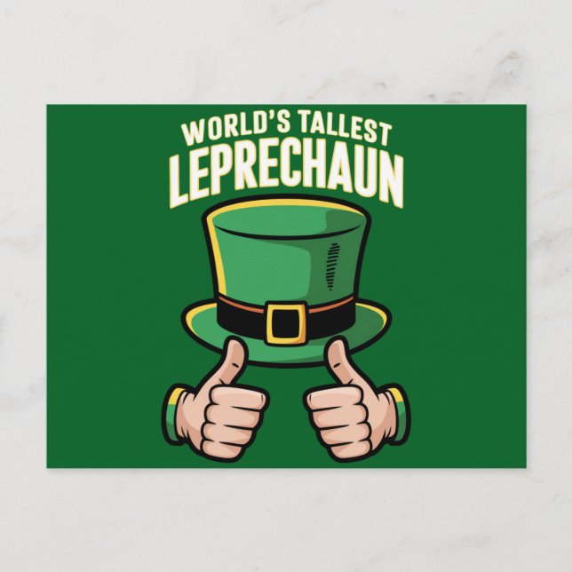 Carte Postale Le plus grand Humour irlandais du monde Leprechaun (Devant)