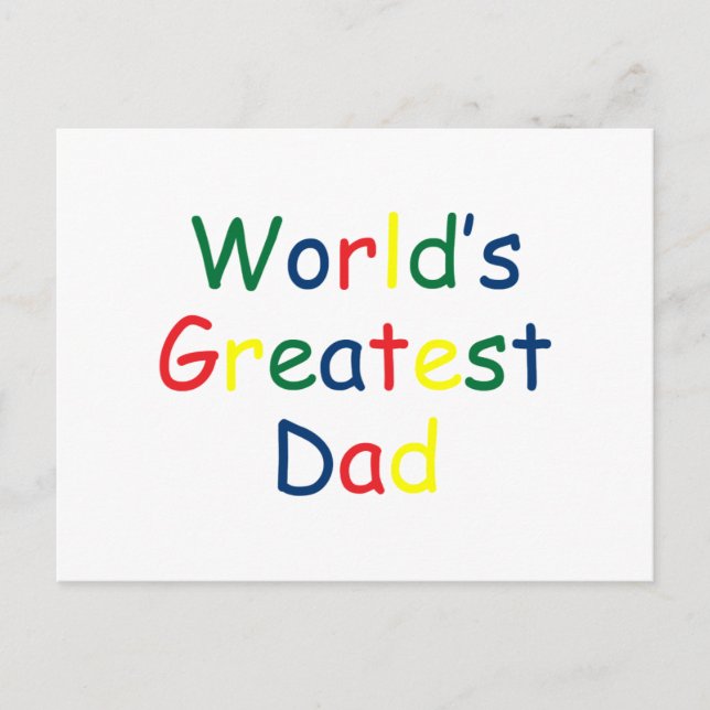 Carte Postale Le plus grand papa du monde (Devant)