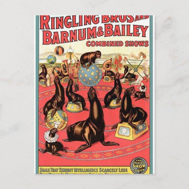 Carte Postale Le Plus Grand Spectacle Sur Terre Théâtre Rétro (Devant)