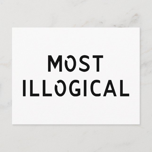 Carte Postale Le plus illogique (Devant)