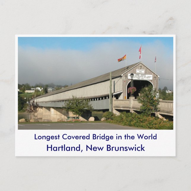 Carte Postale Le plus long pont couvert au monde... (Devant)