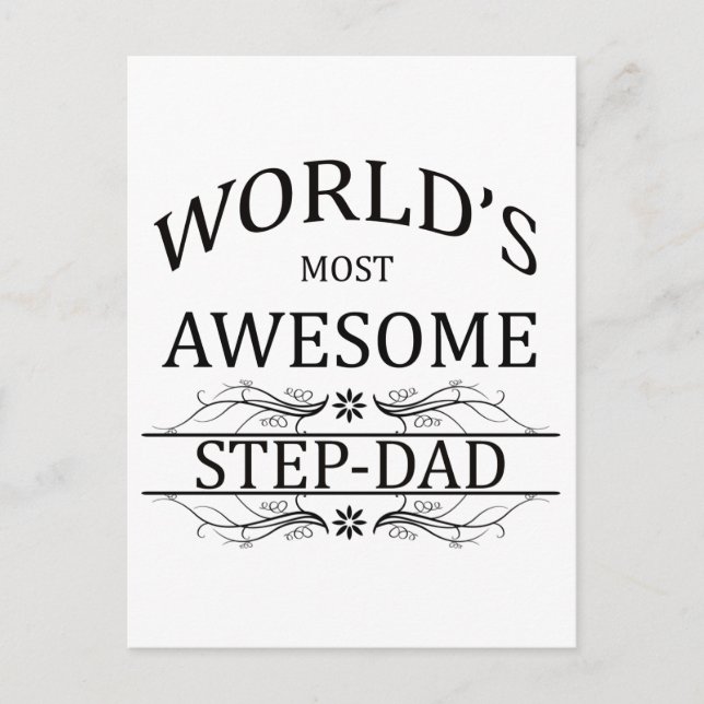Carte Postale Le plus merveilleux Step-Papa du monde (Devant)