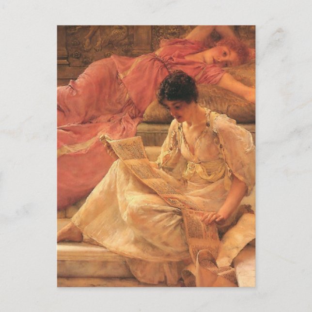 Carte Postale Le poète favori Lawrence Alma-Tadema 1888 (Devant)
