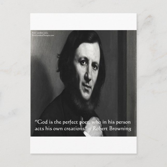 Carte Postale Le poète parfait de Dieu Robert Browning (Devant)