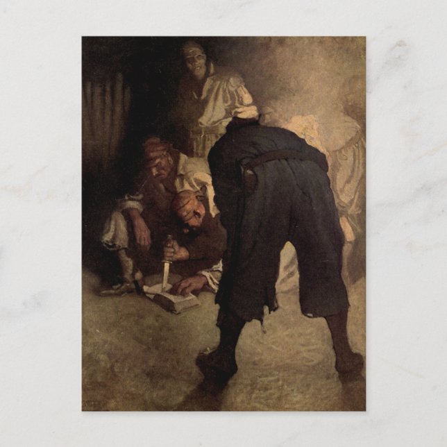 Carte Postale Le point noir - N. C. Wyeth (Devant)