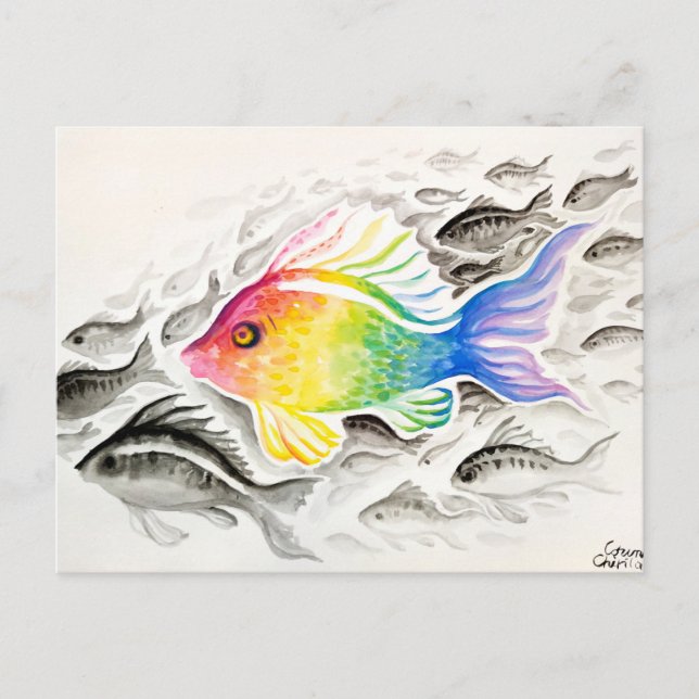 Carte Postale Le poisson arc-en-ciel (Devant)