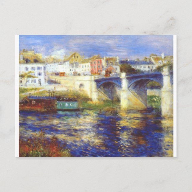 Carte Postale Le pont au chatou par Pierre-Auguste Renoir (Devant)