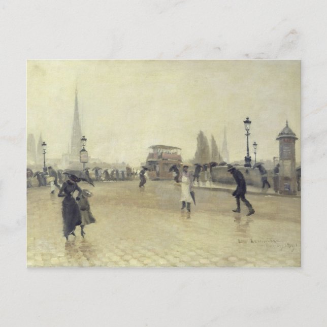 Carte Postale Le Pont Corneille, Rouen, 1891 (Devant)
