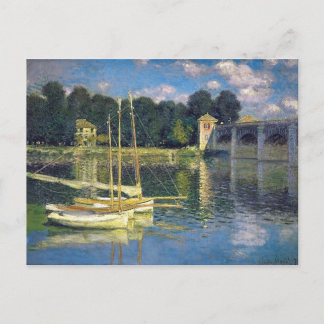 Carte Postale Le pont d'Argenteuil - Claude Monet (Devant)