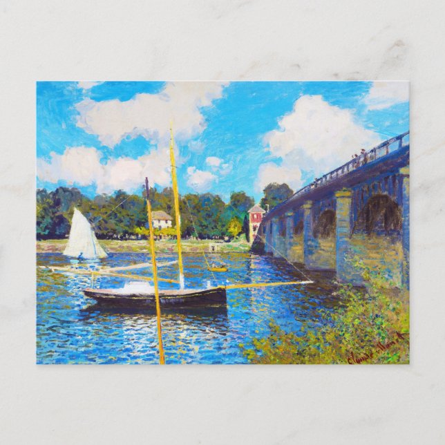 Carte Postale Le pont d'Argenteuil Claude Monet (Devant)