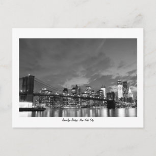Carte Postale Le pont de Brooklyn et la statue de la Liberté à l