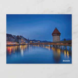 Carte Postale Le pont de la Chapelle à Lucerne