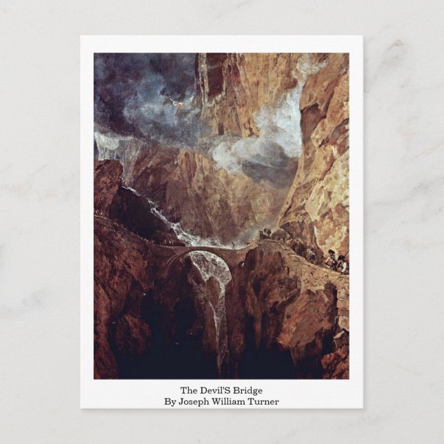 Carte Postale Le Pont Du Diable Par Joseph William Turner (Devant)