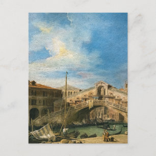 Carte Postale Le pont du Rialto du sud par Canaletto