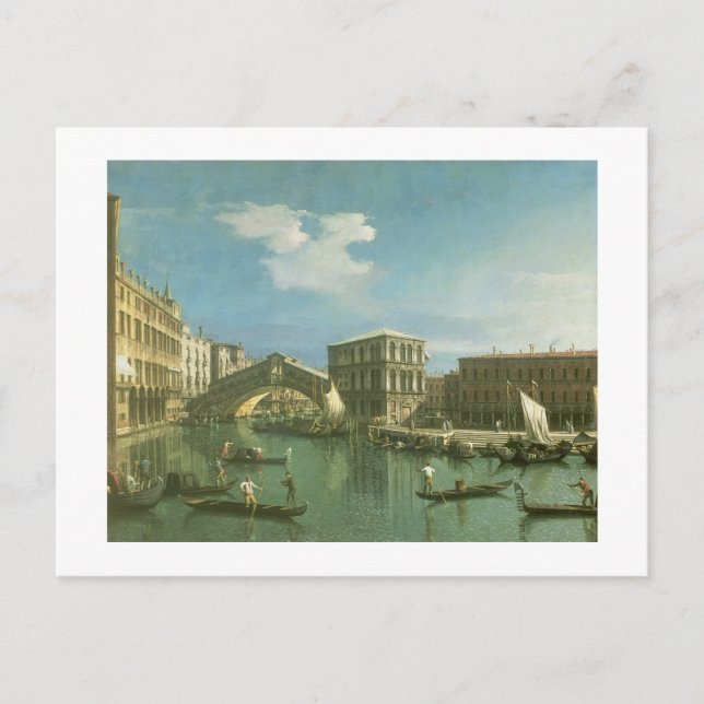 Carte Postale Le pont du Rialto, Venise (Devant)