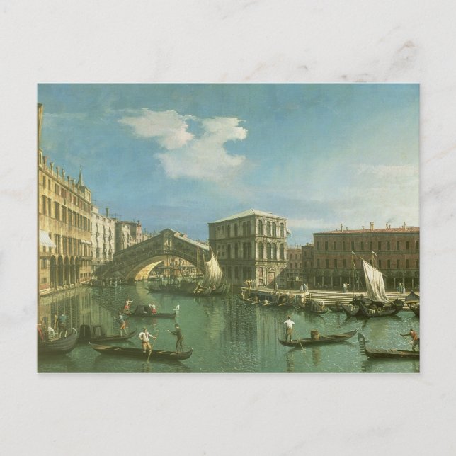 Carte Postale Le pont du Rialto, Venise (Devant)