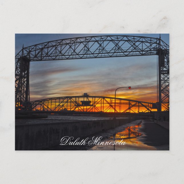 Carte Postale Le pont élévateur Duluth Minnesota (Devant)