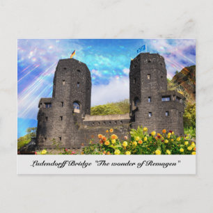 Carte Postale Le pont Ludendorff reste à Erpel, Remagen