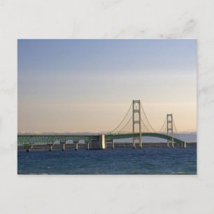 Carte Postale Le pont Mackinac qui s'étend sur le détroit de 3