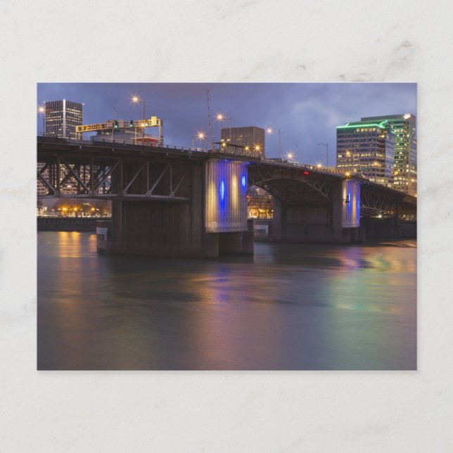 Carte Postale Le pont Morrison sur la rivière Willamette (Devant)