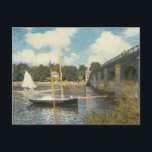 Carte Postale Le pont routier d'Argenteuil par Claude Monet<br><div class="desc">Le pont de la route à Argenteuil (1874) de Claude Monet est une vintage impressionnisme de peinture marine d'art. Un paysage maritime avec des bateaux, des voiliers et un pont traversant la Seine. À propos de l'artiste : Claude Monet (1840-1926) est un fondateur du mouvement de peinture impressionniste française, dont...</div>