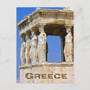 Carte Postale Le Porc Caryatid de l'Erechtheion à Athènes