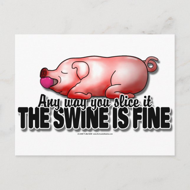 Carte Postale Le porc est très bien (Devant)