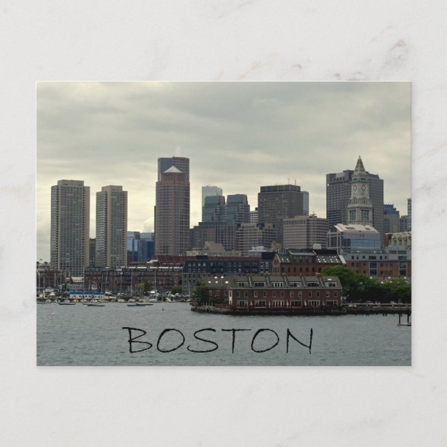 CARTE POSTALE LE PORT DE BOSTON (Devant)