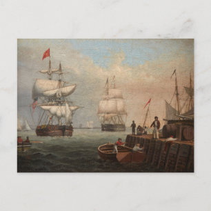 Carte Postale Le port de Boston par Fitz Henry Lane