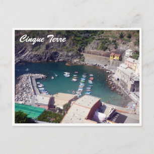 Carte Postale le port de la cinque terre vernazza
