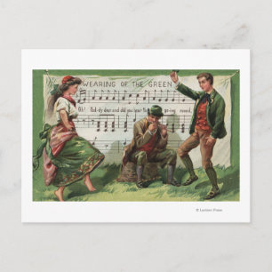 Carte Postale Le port de la Sheetmusic verte