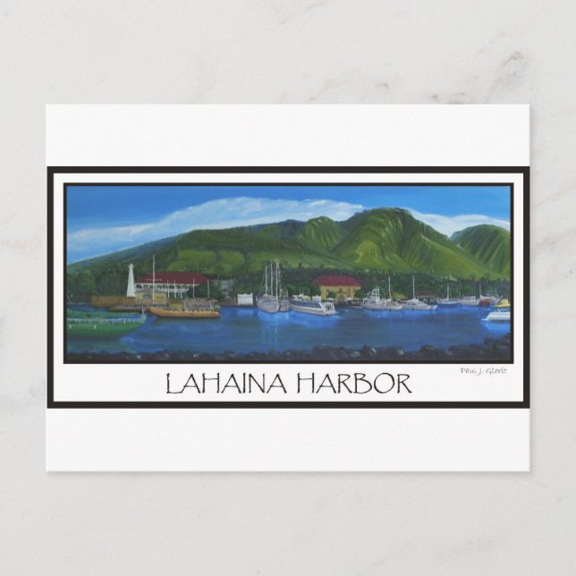 Carte Postale Le port de Lahaina (Devant)