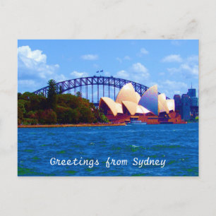 Carte Postale le port de sydney clair