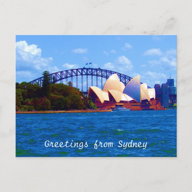 Carte Postale le port de sydney clair (Devant)