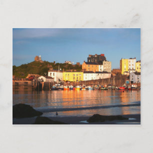 Carte Postale Le Port De Tenby, Galles Du Sud
