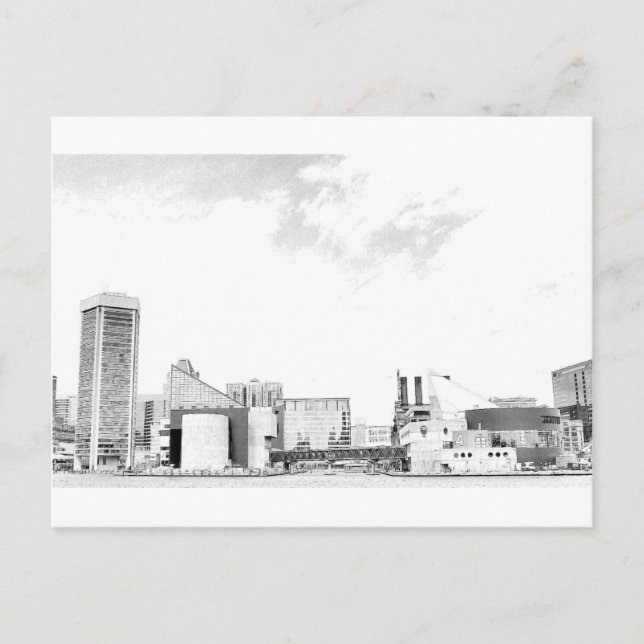 Carte Postale Le port intérieur de Baltimore (Devant)