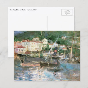 Carte Postale Le Port, Nice par Berthe Morisot, Vintage Fine Art