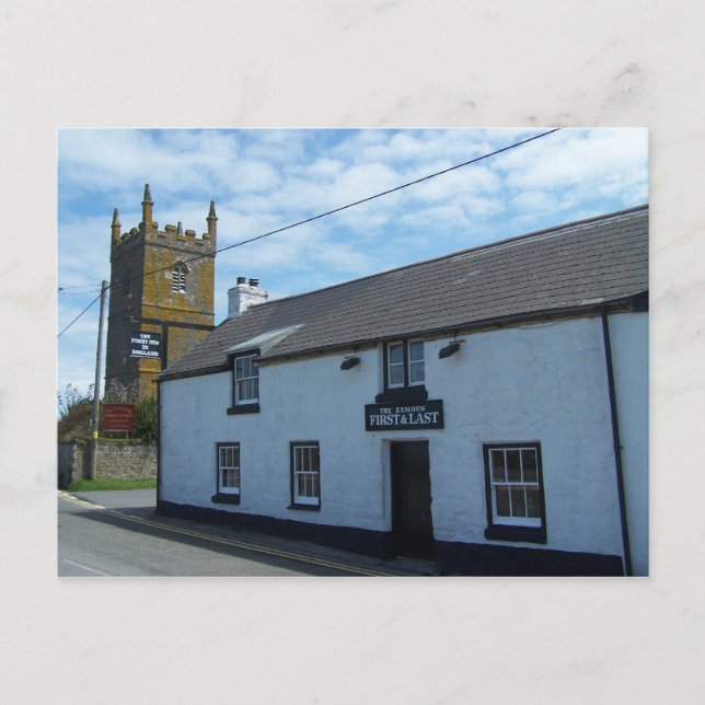 Carte Postale Le Premier et Dernier Pub en Angleterre, Sennen, C (Devant)