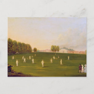 Carte Postale Le premier match grand du cricket a joué par des