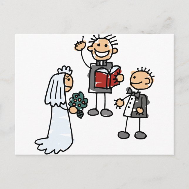 Carte Postale Le Premier Ministre Révérend Cérémonie Mariage (Devant)